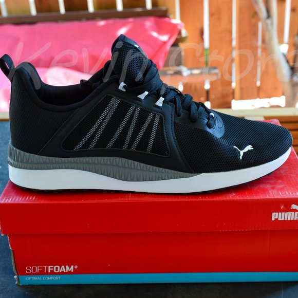 PUMA Mens Pacer Net Cage‎ Trainers Sneakers Running Shoes Black main image 4